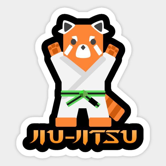 Jiu Jitsu Panda -Green Black Belt- Sticker by TheConcernedPanda